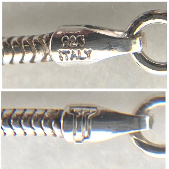 Sterling Silver 925 Mexico Large Oval Faux Turquoise Floral Pendant Necklace - Picture 8 of 16